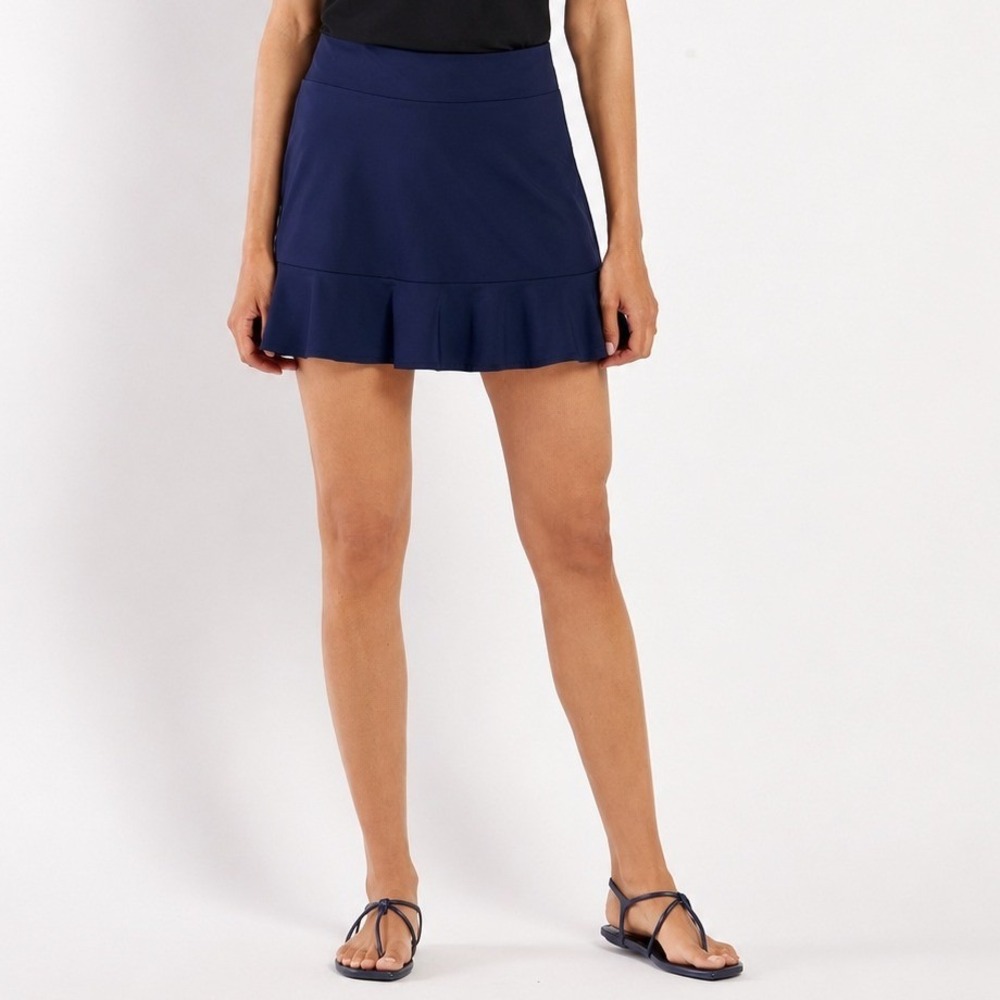 Jude Connally Women's Ruffle Hem Skort Navy Large